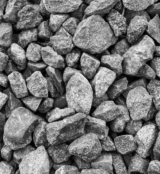 Monochrome,Gravel,Stones,In,Top,View,With,Rough,And,Uneven
